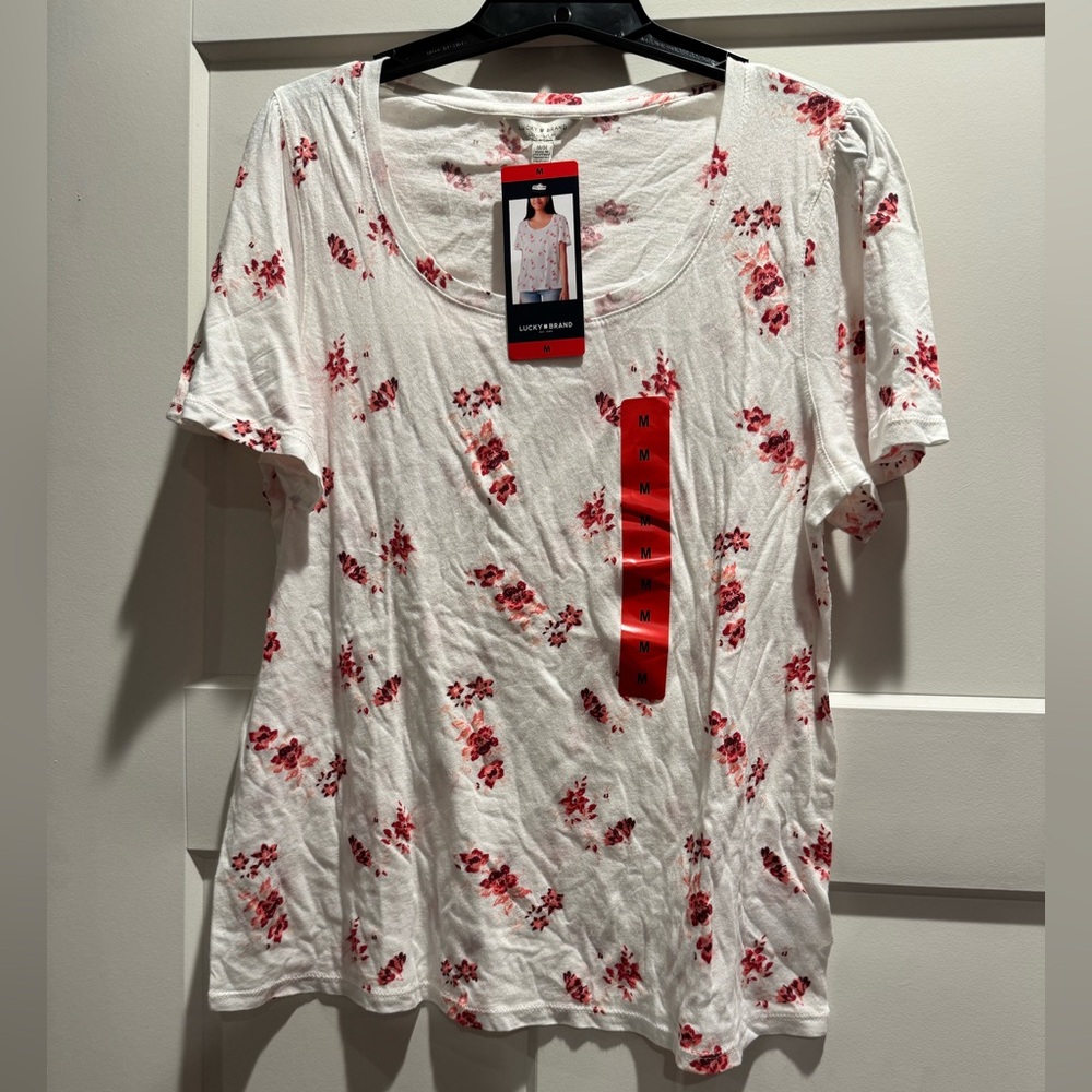 NWT Lucky Brand Floral Short Sleeve Tee Shirt